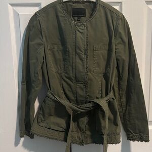 Banana Republic Khaki Green Belted Jacket